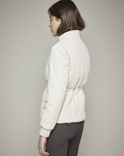 Tinka - Doudoune imperméable d'équitation Craie