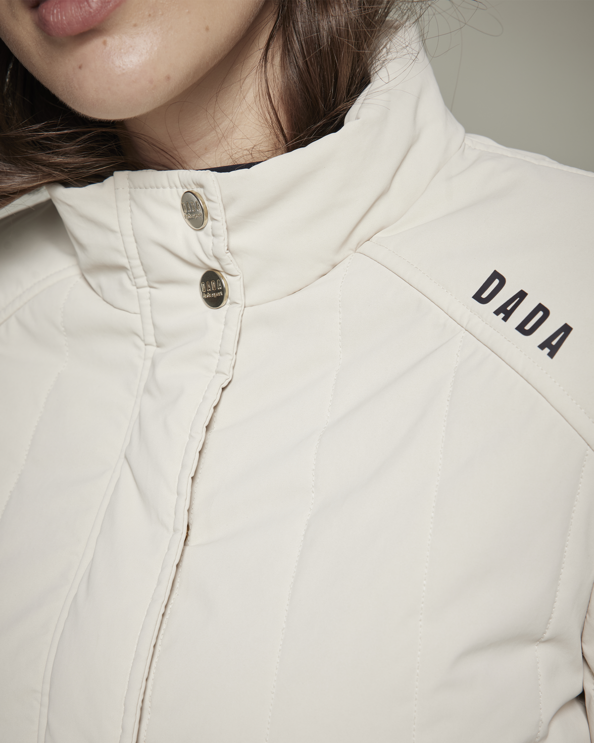 Tinka - Doudoune imperméable d'équitation Craie