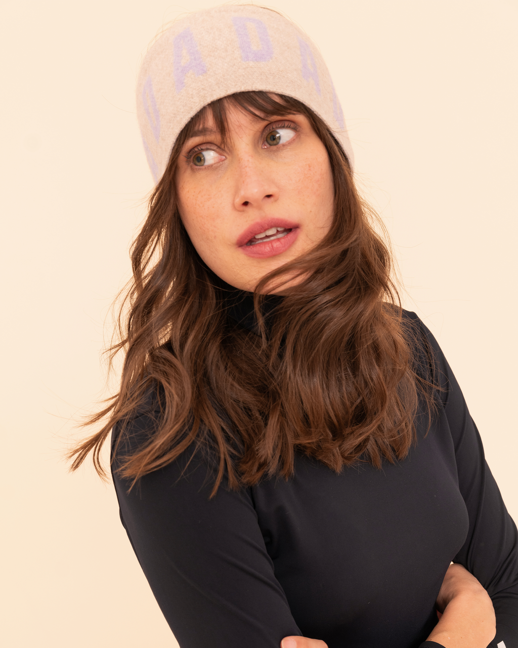 Toffee - Chalk & Lilac Equestrian Winter Headband