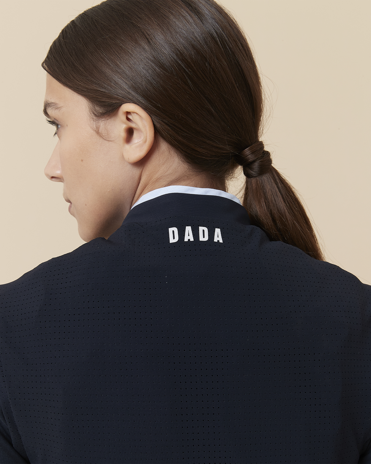 Tornado - Blouson sans manches perforé pour airbag d'équitation Marine