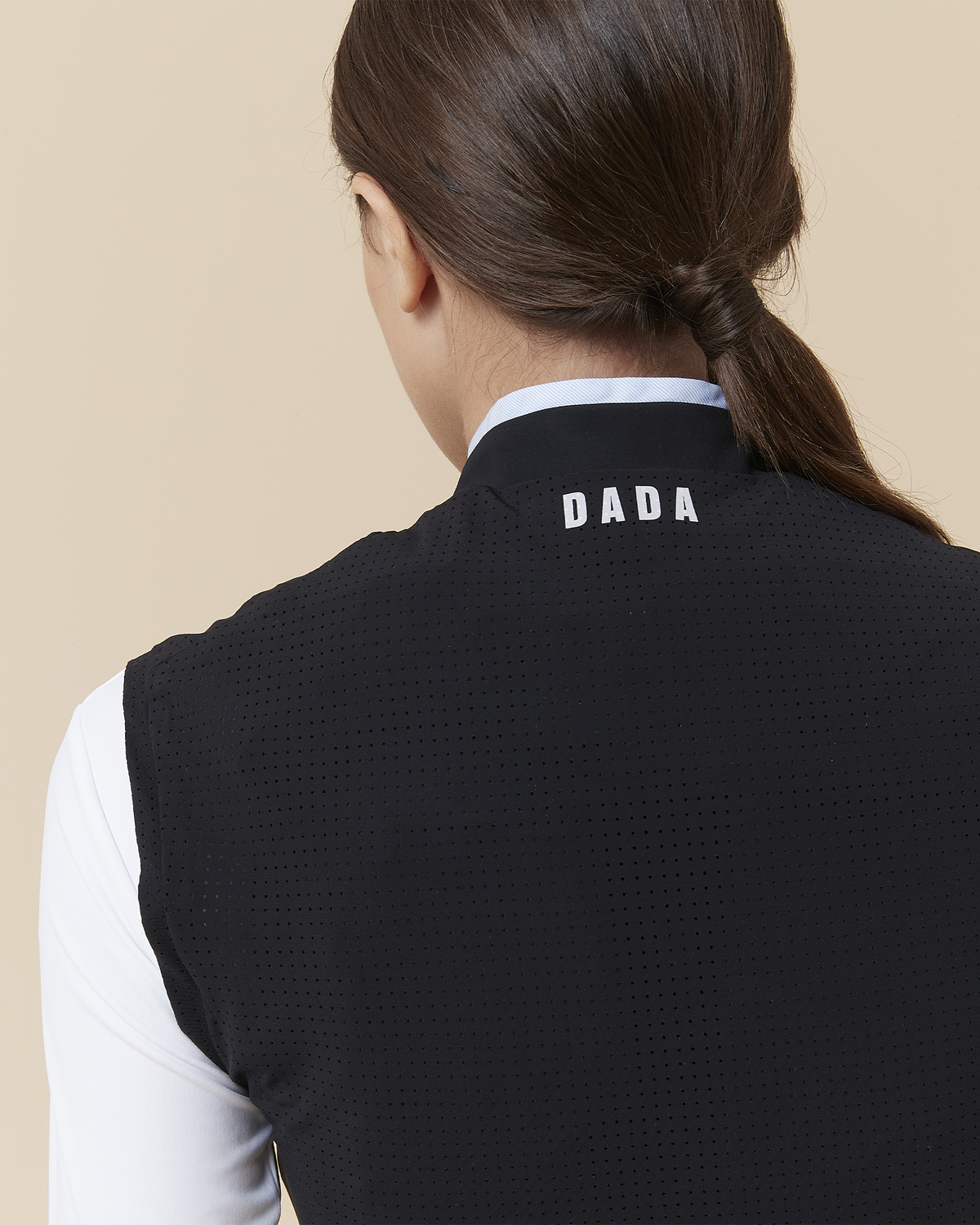 Tornado - Perforated sleeveless jacket for equestrian airbag Black