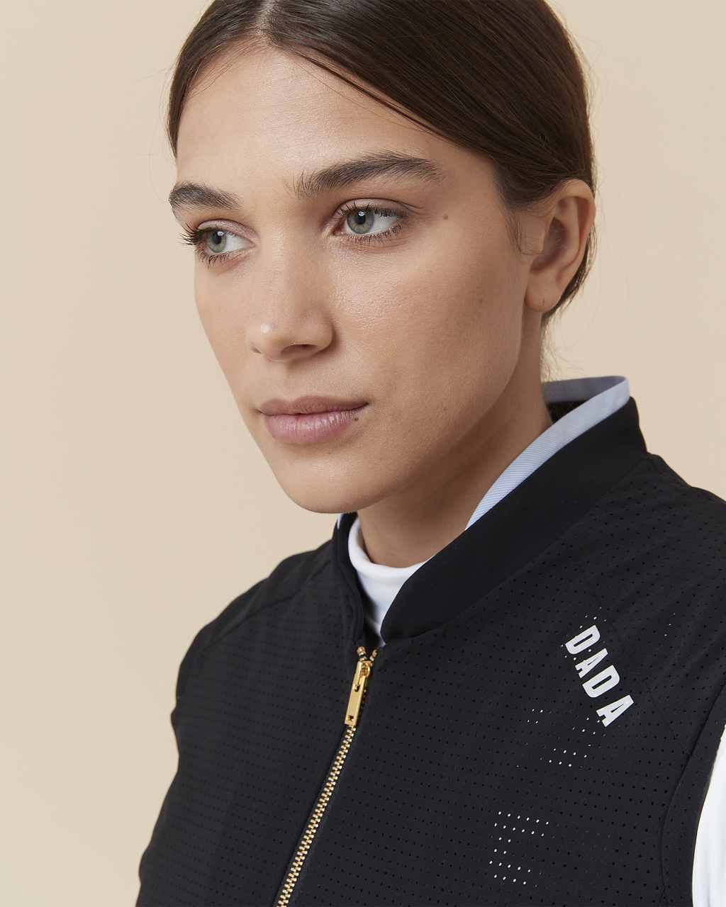Tornado - Perforated sleeveless jacket for equestrian airbag Black
