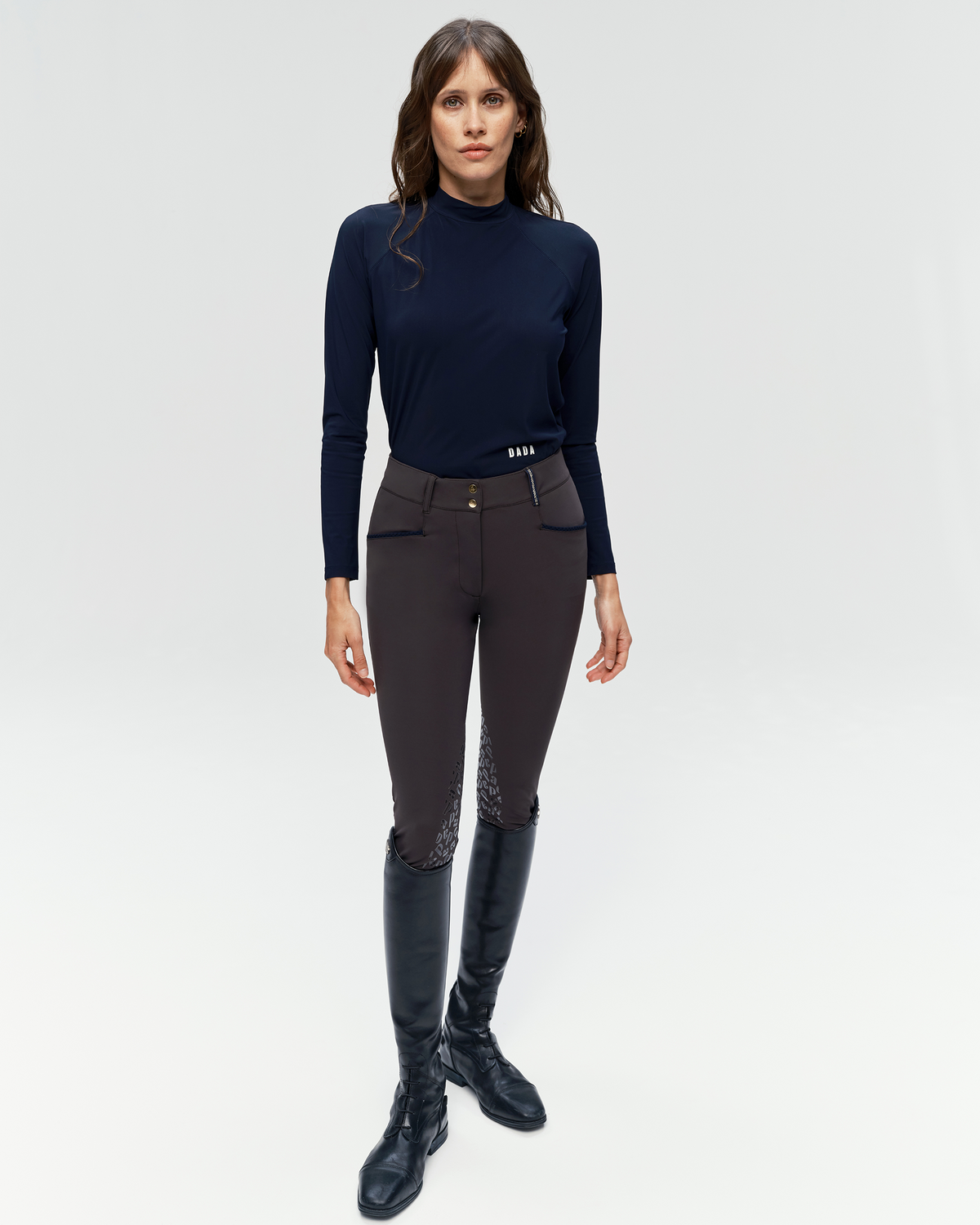 Totem ML - Lightweight technical navy riding T-shirt