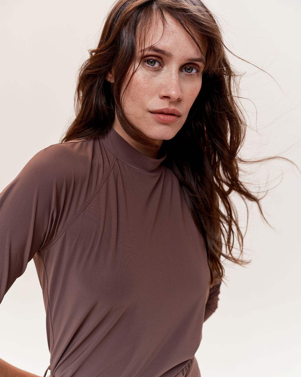 Totem ML - Lightweight technical riding T-shirt Café