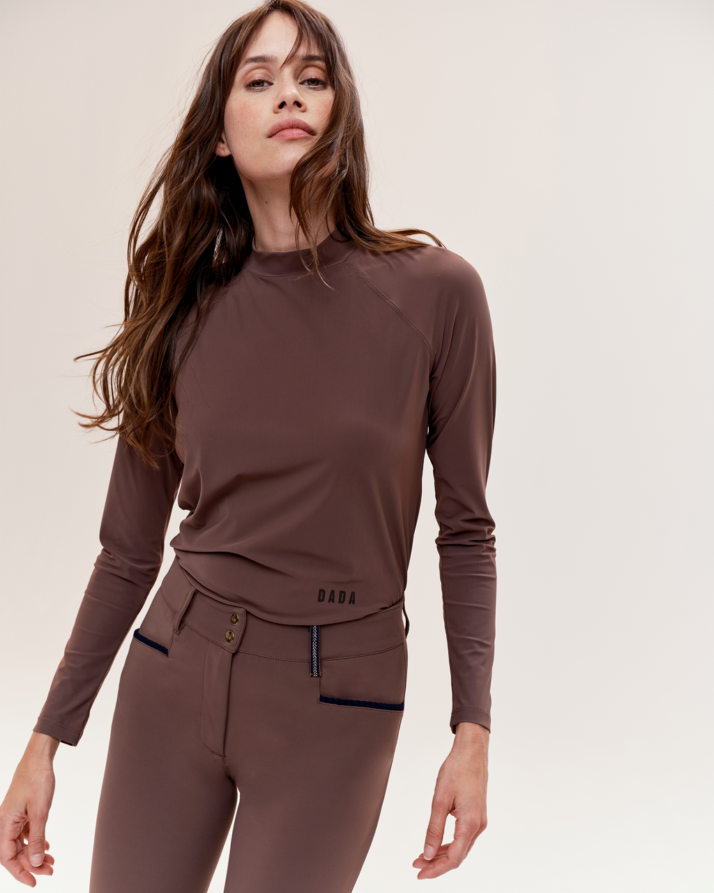 Totem ML - Lightweight technical riding T-shirt Café