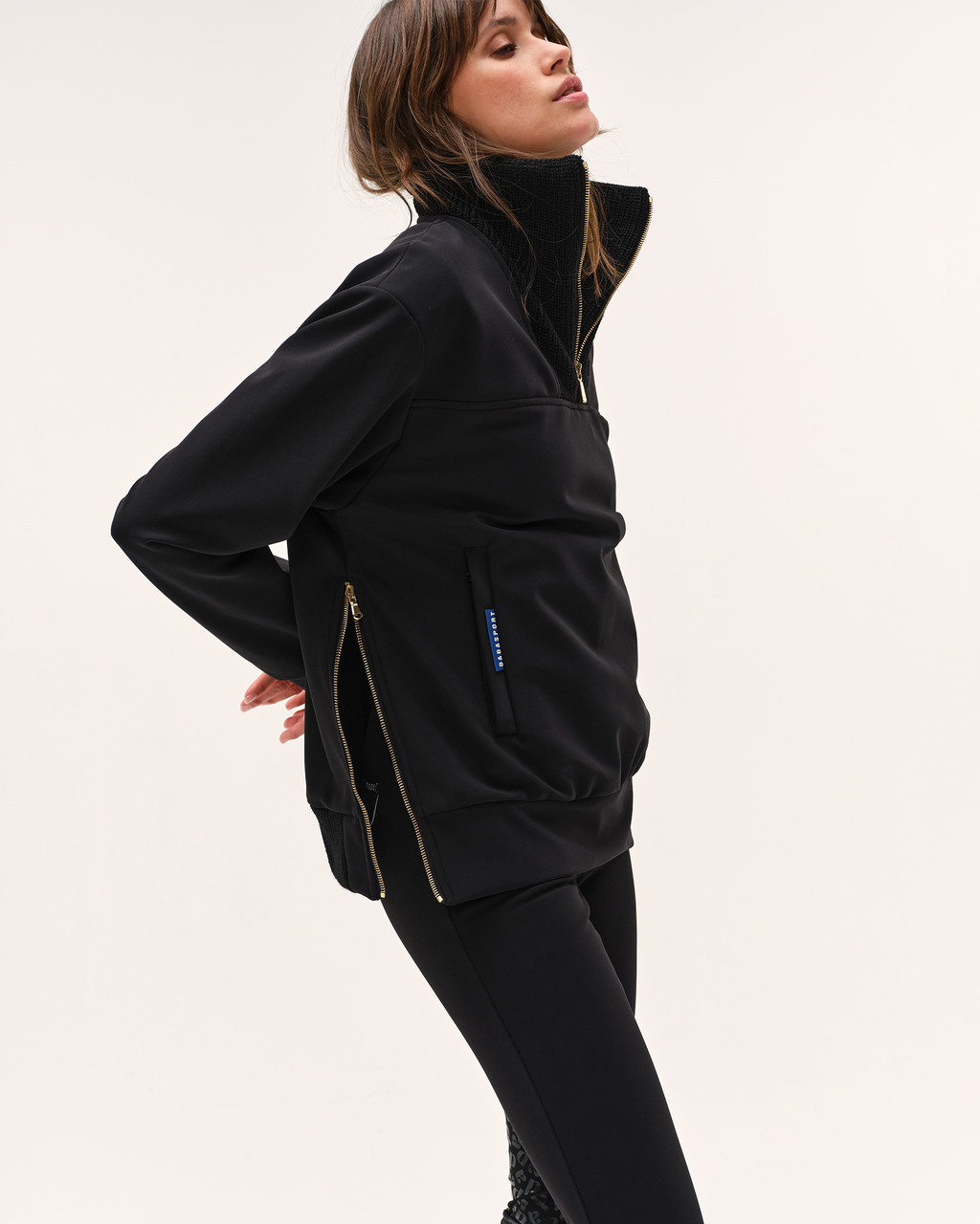 Urvoso - Blouson d'équitation coupe camionneur Noir