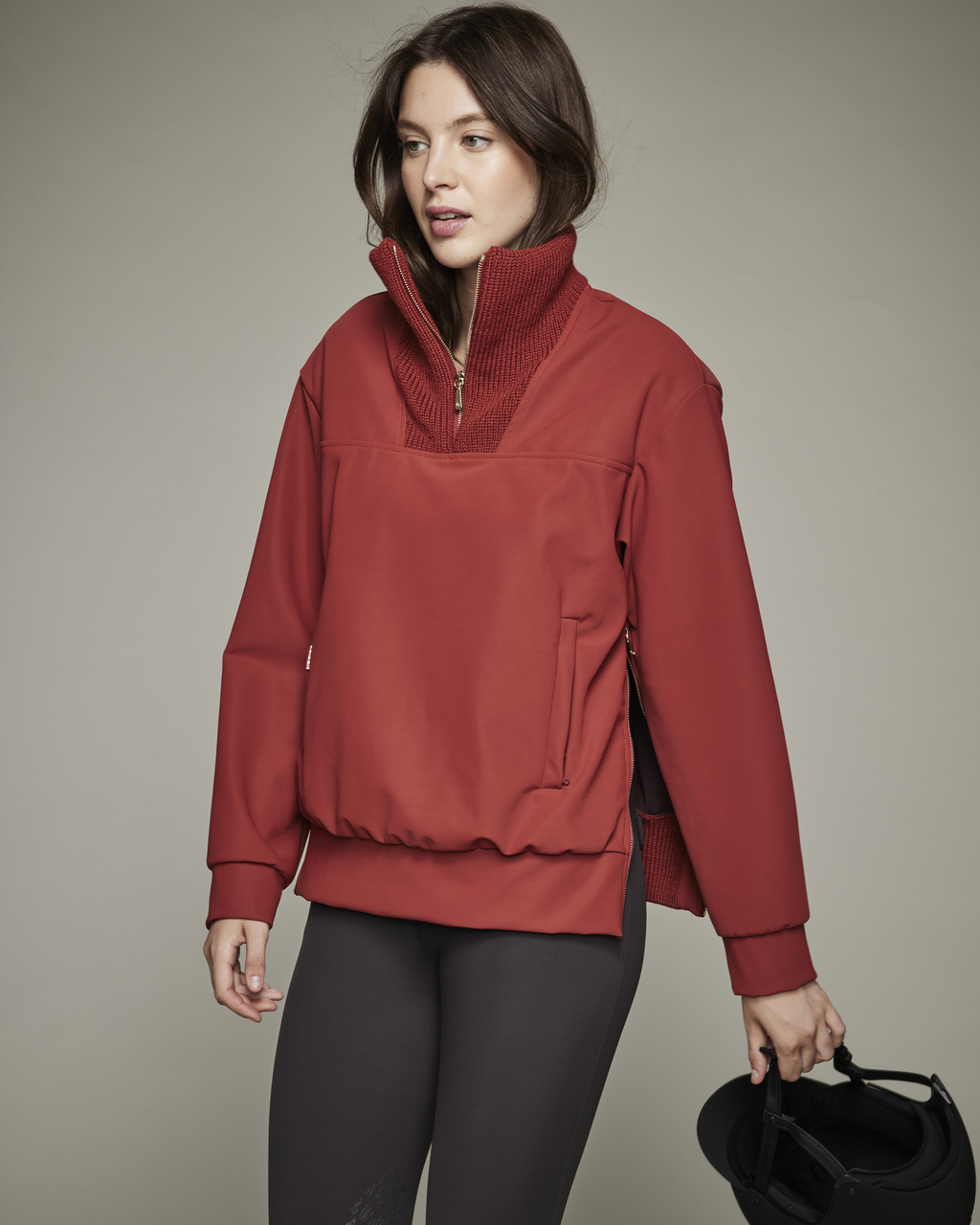 Urvoso - Blouson d'équitation coupe camionneur Ocre rouge