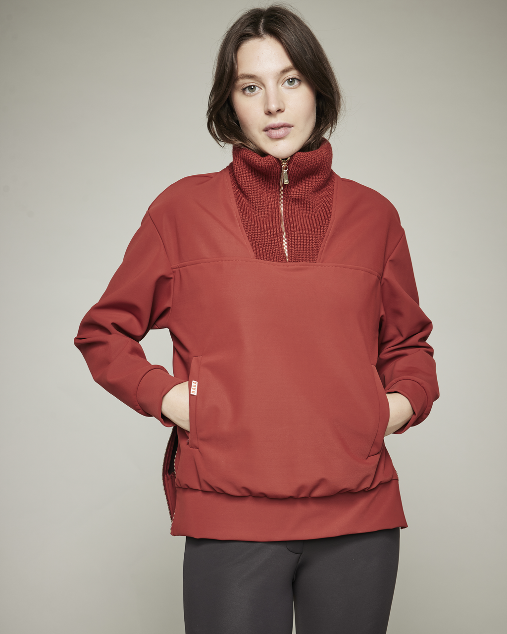 Urvoso - Blouson d'équitation coupe camionneur Ocre rouge