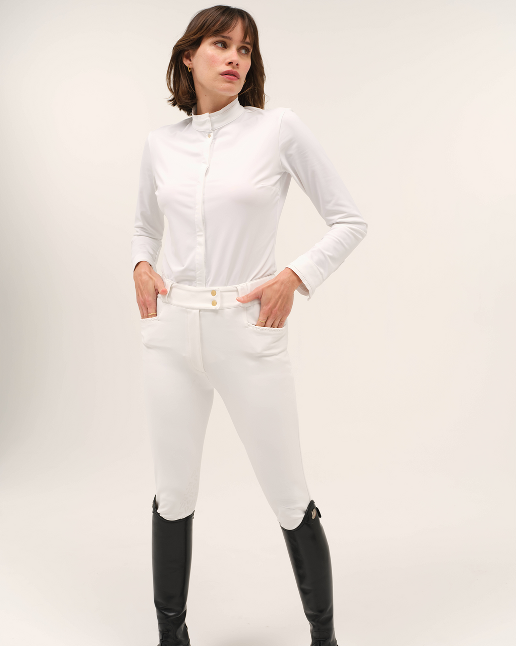 Vendetta - Chemise de concours d'équitation Blanc