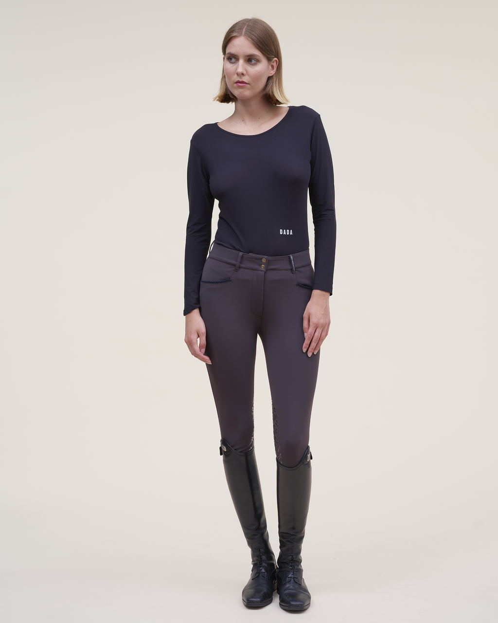 Betty ML - T-Shirt technique d'équitation Noir