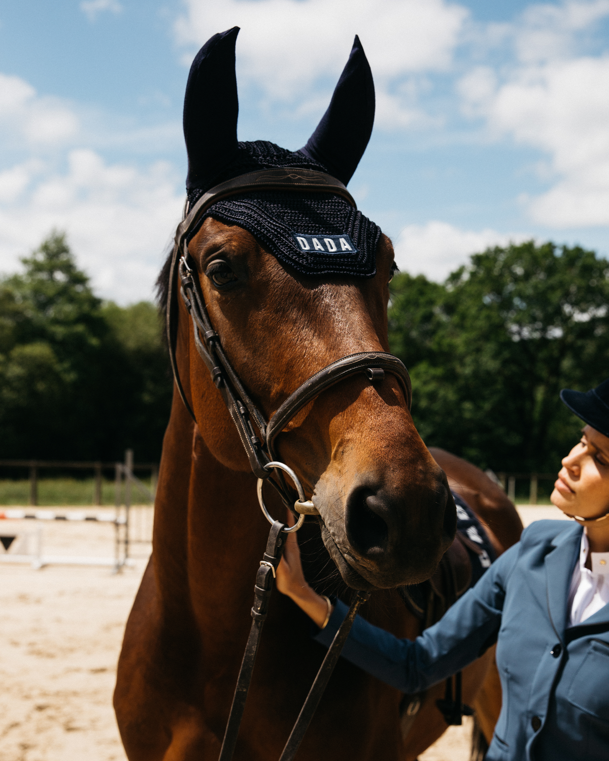 Polias - Bonnet pour chevaux Marine